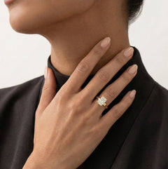 Bague diamant taille radiant