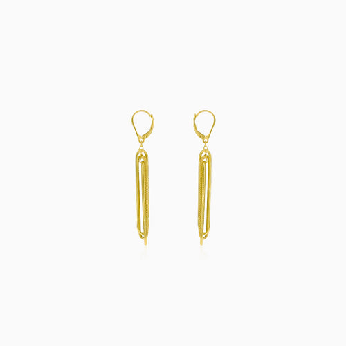 Gold Dangle Link Earrings