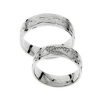 Bague de mariage blanche maître-ouvrage