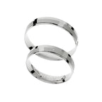 Bague de mariage en or blanc avec marche mate.