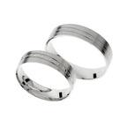 Modern white gold wedding ring