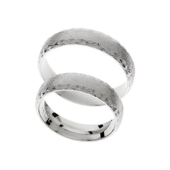 Alliance élégante en or blanc