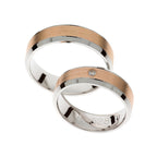 Eleganter goldener Bicolor-Ehering