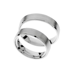 Bague de mariage en or blanc élégante