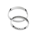 Bague de mariage éternité en or blanc élégant.