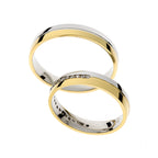 Bagues de mariage en or double sertissage canal