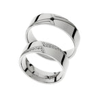 Alliance de mariage élégante avec diamants mélangés