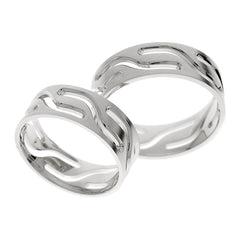 Stilvoller Ehering aus Weißgold