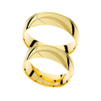 Anillos de boda de oro amarillo pulido