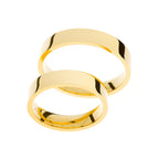 Anillo de boda grueso de 4 mm en oro amarillo