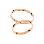 Anillo de boda elegante y delgado de 2 mm en oro rosa