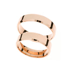 Alliance élégante en or rose d’une épaisseur de 5 mm
