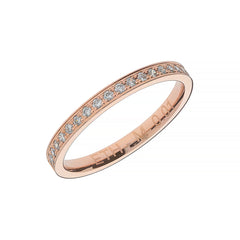 Bague de mariage en or rose avec pierres