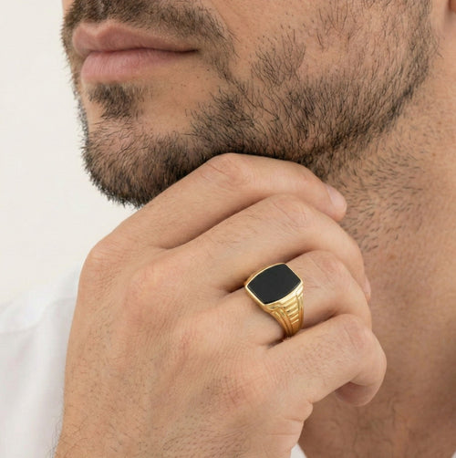 Bague détaillée en or