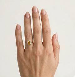 Zářivý citrínový prsten