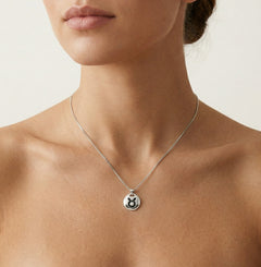Taurus silver pendant