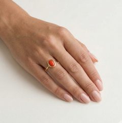 Bague corail classique