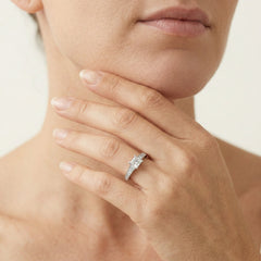 Princess diamantový zásnubní prsten