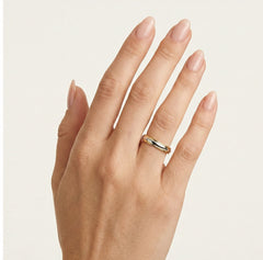 Eleganter zweifarbiger Gold-Ehering