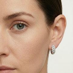 Pletené náušnice se zirkony