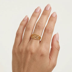 Bague infini en or jaune