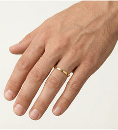 Anillo de boda fino de 2 mm en oro amarillo