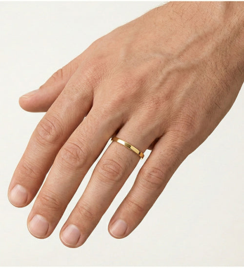 Anillo de boda fino de 2 mm en oro amarillo