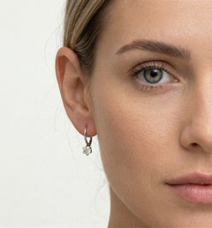 Boucles d’oreilles diamant à six griffes