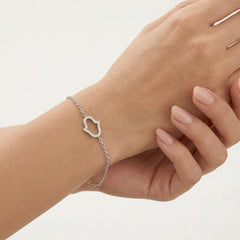 Náramek Hamsa s kubickými zirkony