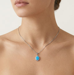 Royal blue opal pendant