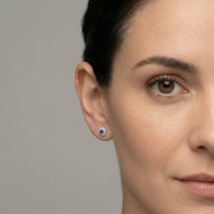 Náušnice se safíry a diamanty