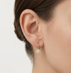 Pendientes de oro con circonitas cúbicas en forma de gota