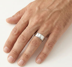 White gold wedding rings with side detailing