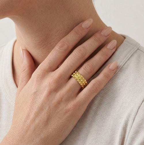 Unikátní prsten ze žlutého zlata