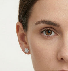 Clous d’oreilles marguerite en argent sterling