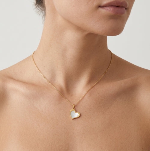 Golden Heart with Mother-of-Pearl Inside