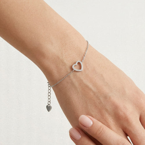 Feines Gliederarmband mit Herzanhänger