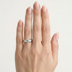 Bague solitaire femme zircon cubique rond