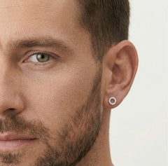 Diamantové kruhové náušnice ze žlutého zlata