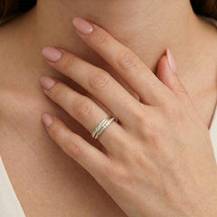 Kubické zlato prsten