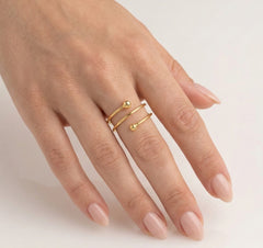 Zlatý spirálový prsten