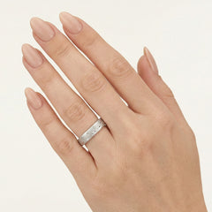 Sada snubních prstenů z matného bílého zlata