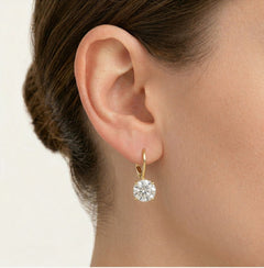 Classic four prong cubic zirconia earrings