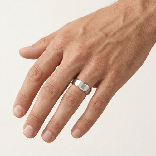 Bagues de mariage en or blanc avec design