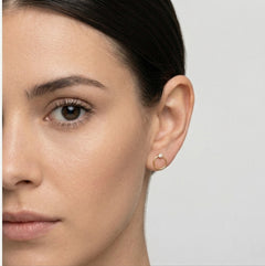 Boucles d’oreilles cercle en or jaune avec zircone cubique