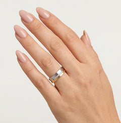 Bagues de mariage massives en or jaune et or blanc