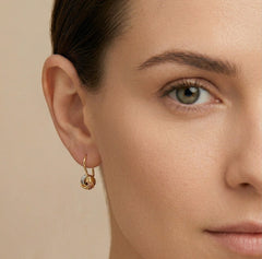 Uzlíkové visací náušnice ze tří barev zlata