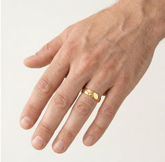 Alliance classique en or jaune haute brillance