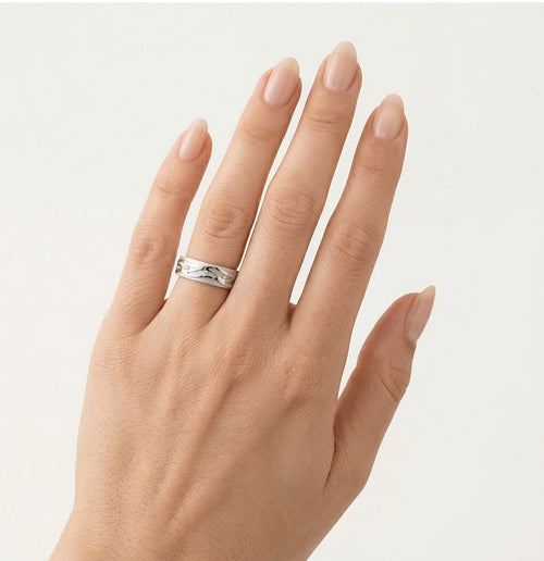 Alliance Éternité en or blanc