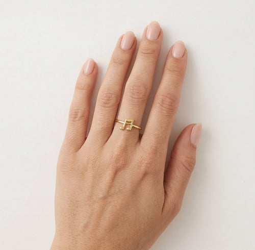 Musikalische-Note-Gelbgold-Ring